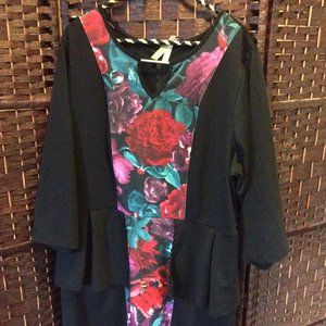 Ladies Floral Peplum Dress